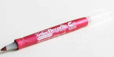 Markere speciale - Marker ARTLINE Decorite, varf rotund 1.0mm - rosu metalizat