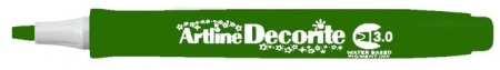 Markere speciale - Marker ARTLINE Decorite, varf tesit 3.0mm - verde metalizat