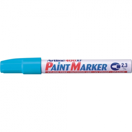 Markere speciale - Marker cu vopsea ARTLINE 400XF, corp metalic, varf rotund 2.3mm - bleu