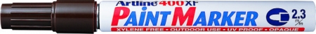 Markere cu vopsea - Marker cu vopsea ARTLINE 400XF, corp metalic, varf rotund 2.3mm - maro