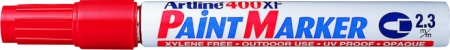 Markere cu vopsea - Marker cu vopsea ARTLINE 400XF, corp metalic, varf rotund 2.3mm - rosu