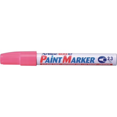 Markere cu vopsea - Marker cu vopsea ARTLINE 400XF, corp metalic, varf rotund 2.3mm - roz
