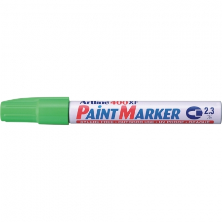 Markere cu vopsea - Marker cu vopsea ARTLINE 400XF, corp metalic, varf rotund 2.3mm - vernil