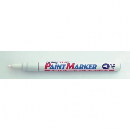 Markere cu vopsea - Marker cu vopsea ARTLINE 440XF, corp metalic, varf rotund 1.2mm - alb