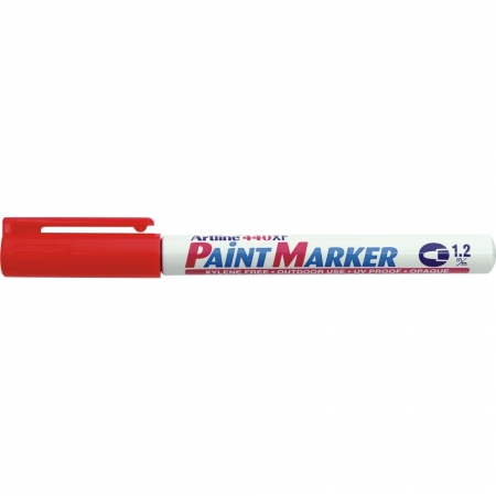 Markere cu vopsea - Marker cu vopsea ARTLINE 440XF, corp metalic, varf rotund 1.2mm - rosu