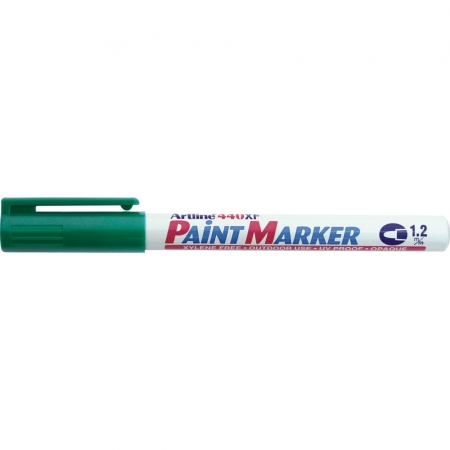 Markere cu vopsea - Marker cu vopsea ARTLINE 440XF, corp metalic, varf rotund 1.2mm - verde