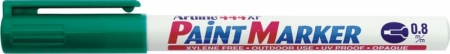 Markere cu vopsea - Marker cu vopsea ARTLINE 444XF, corp metalic, varf rotund 0.8mm - verde