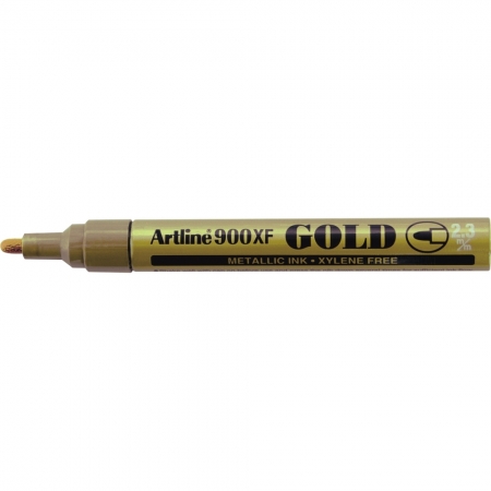 Markere cu vopsea - Marker cu vopsea ARTLINE 900XF, corp metalic, varf rotund 2.3mm - auriu