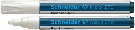 Markere cu vopsea - Marker cu vopsea SCHNEIDER Maxx 270, varf rotund 1-3mm - alb