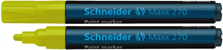 Markere cu vopsea - Marker cu vopsea SCHNEIDER Maxx 270, varf rotund 1-3mm - galben