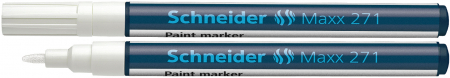 Markere cu vopsea - Marker cu vopsea SCHNEIDER Maxx 271, varf rotund 1-2mm - alb
