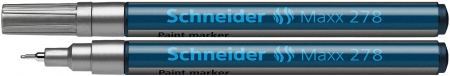 Markere cu vopsea - Marker cu vopsea SCHNEIDER Maxx 278, varf rotund 0.8mm - argintiu