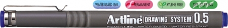Markere pentru desen - Marker pentru desen tehnic ARTLINE, varf fetru 0.5mm - albastru