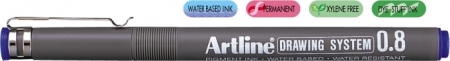 Markere pentru desen - Marker pentru desen tehnic ARTLINE, varf fetru 0.8mm - albastru
