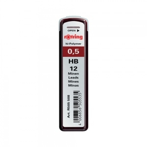 Creioane si creioane mecanice - Mina creion mecanic 0.5mm, HB, ROTRING
