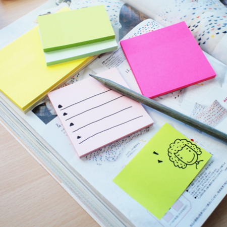 Notes autoadeziv 76 x 76 mm, 3 x 50 file/set, Stick"n - 3 culori fosforescente [2]