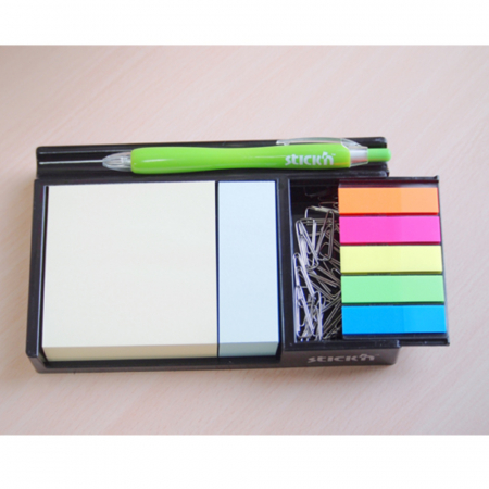 Notes autoadeziv cu suport, 76 x 76/76 x 25/45 x 12 mm, Stick"n - culori asortate [1]
