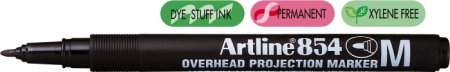 Markere permanente - OHP Permanent marker ARTLINE 854, varf mediu - 1.0mm - negru