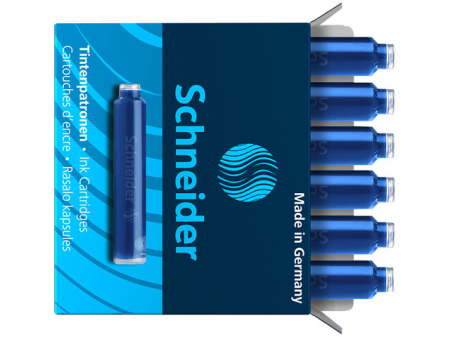 Rezerva cerneala - Patroane cerneala SCHNEIDER, 6buc/set - albastru royal