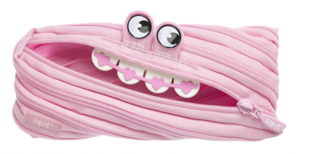 Penare Zipit - Penar cu fermoar, ZIPIT Gorge Monster - roz