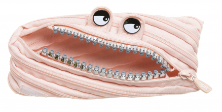 Penare Zipit - Penar cu fermoar, ZIPIT Grillz Monster - piersica