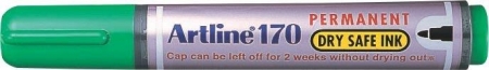 Markere permanente - Permanent marker ARTLINE 170 - Dry safe ink, corp plastic, varf rotund 2.0mm - verde
