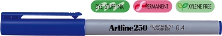 Markere permanente - Permanent marker ARTLINE 250, corp plastic, varf rotund 0.4mm - albastru