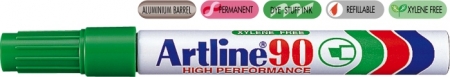 Markere permanente - Permanent marker ARTLINE 90, corp metalic, varf tesit 2.0-5.0mm - verde