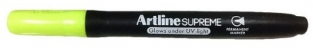 Markere permanente - Permanent marker ARTLINE Supreme Glow, varf rotund 1.0mm, straluceste in lumina UV - galben