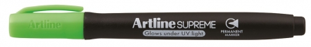 Markere permanente - Permanent marker ARTLINE Supreme Glow, varf rotund 1.0mm, straluceste in lumina UV - verde