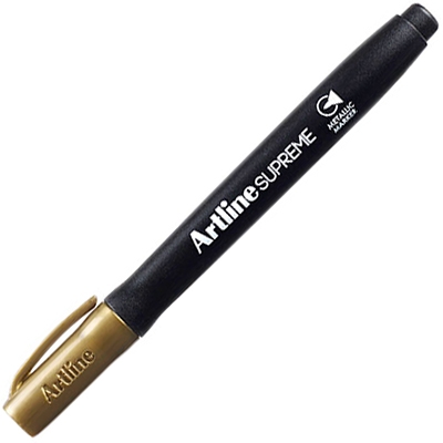 Markere permanente - Permanent marker ARTLINE Supreme Metallic, corp plastic, varf rotund 1.0mm, - auriu