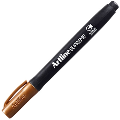 Markere permanente - Permanent marker ARTLINE Supreme Metallic, corp plastic, varf rotund 1.0mm, - bronz