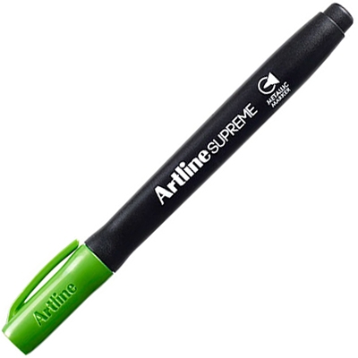 Markere permanente - Permanent marker ARTLINE Supreme Metallic, corp plastic, varf rotund 1.0mm, - verde metalizat