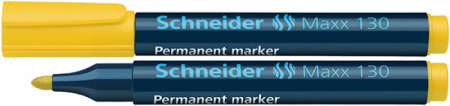 Markere permanente - Permanent marker SCHNEIDER Maxx 130, varf rotund 1-3mm - galben
