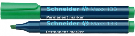 Markere permanente - Permanent marker SCHNEIDER Maxx 133, varf tesit 1+4mm - verde