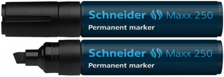 Markere permanente - Permanent marker SCHNEIDER Maxx 250, varf tesit 2+7mm - negru
