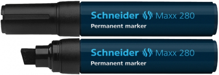 Markere si textmarkere - Permanent marker SCHNEIDER Maxx 280, varf tesit 4+12mm - negru