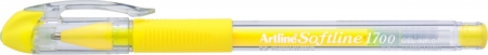 Pixuri cu gel - Pix cu gel ARTLINE Softline 1700, rubber grip, varf 0.7mm - galben fluorescent