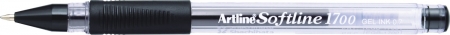 Pixuri cu gel - Pix cu gel ARTLINE Softline 1700, rubber grip, varf 0.7mm - negru