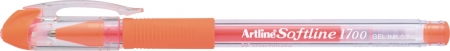 Pixuri cu gel - Pix cu gel ARTLINE Softline 1700, rubber grip, varf 0.7mm - orange fluorescent