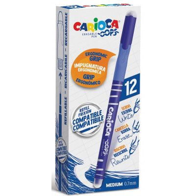 Pix erasable, 0.7mm, CARIOCA Oops - albastru [1]