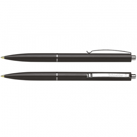 Pixuri - Pix SCHNEIDER K15, clema metalica, corp negru - scriere neagra