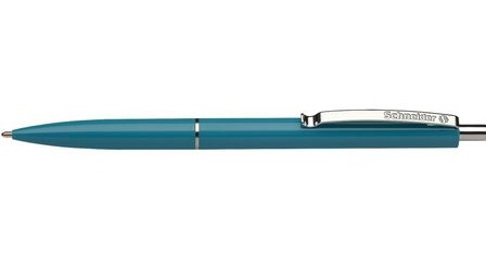 Pixuri cu mecanism - Pix SCHNEIDER K15, clema metalica, corp verde - scriere albastra