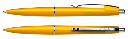 Pixuri - Pix SCHNEIDER Office, clema metalica, corp galben-portocaliu - scriere albastra