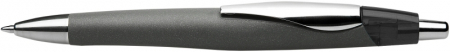 Pixuri - Pix SCHNEIDER Pulse, rubber grip, accesorii metalice, corp gri/negru - scriere neagra