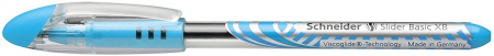 Pixuri fara mecanism - Pix SCHNEIDER Slider Basic XB, rubber grip, varf 1.4mm - scriere bleu
