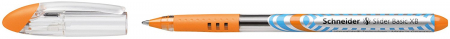 Pixuri fara mecanism - Pix SCHNEIDER Slider Basic XB, rubber grip, varf 1.4mm - scriere portocaliu