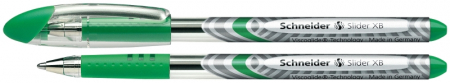 Pixuri fara mecanism - Pix SCHNEIDER Slider Basic XB, rubber grip, varf 1.4mm - scriere verde