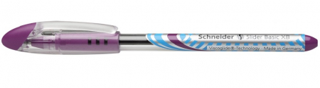 Pixuri fara mecanism - Pix SCHNEIDER Slider Basic XB, rubber grip, varf 1.4mm - scriere violet