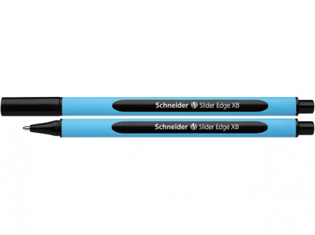 Pixuri fara mecanism - Pix SCHNEIDER Slider Edge XB, rubber grip, varf 1.4mm - scriere neagra